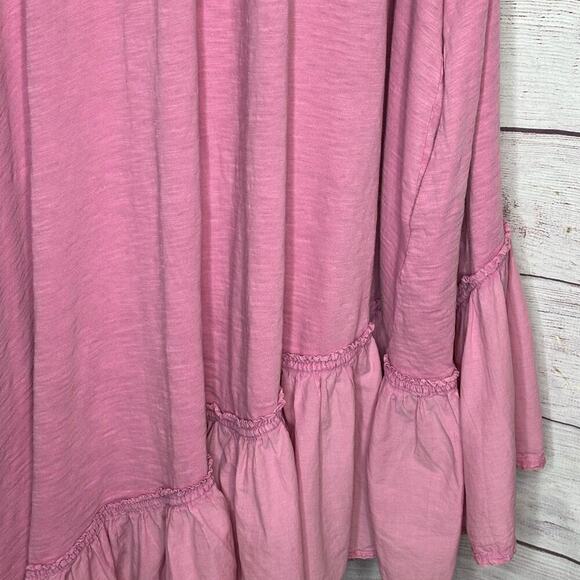 Daily Ritual Anthropologie Sleeveless Tank Ruffle Blossom Pink Dress Size 2X - Picture 10 of 12